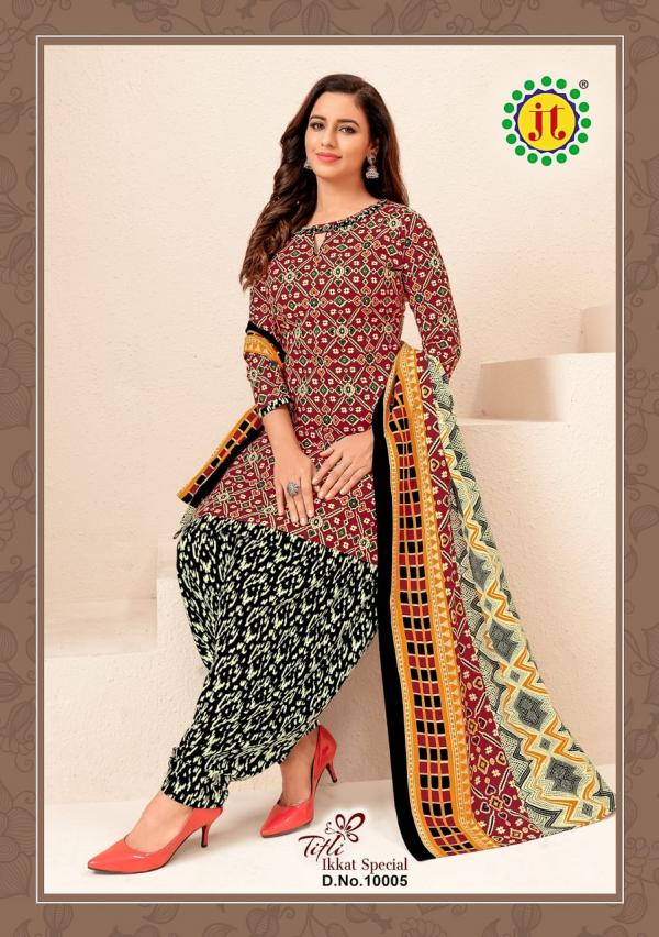 Jt Titli Vol-10 Cotton Designer Printed Patiyala Dress Material